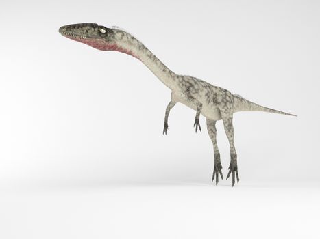 3d render depicting a dinosaur, which lived during the Cretaceous period, isolated on white.