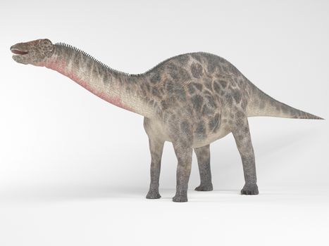 3d render depicting a dinosaur, which lived during the Cretaceous period, isolated on white.