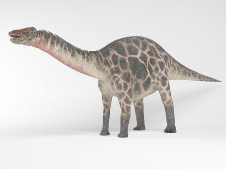 3d render depicting a dinosaur, which lived during the Cretaceous period, isolated on white.