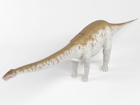 3d render depicting a dinosaur, which lived during the Cretaceous period, isolated on white.