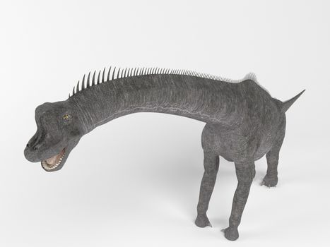 3d render depicting a dinosaur, which lived during the Cretaceous period, isolated on white.