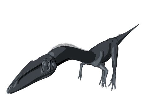 3d sketch render of a  dinosaur, which lived during the Cretaceous period, isolated on white.