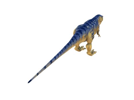 3d render depicting a dinosaur, which lived during the Cretaceous period, isolated on white.