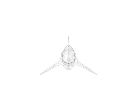 3d dinosaur wireframe (lines) isolated on a white back ground