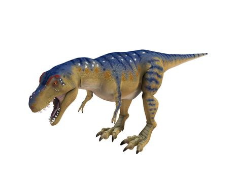 3d render depicting a dinosaur, which lived during the Cretaceous period, isolated on white.