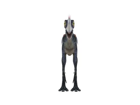 3d render depicting a dinosaur, which lived during the Cretaceous period, isolated on white.