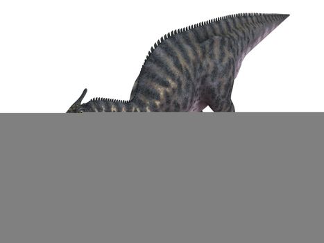 3d render depicting a dinosaur, which lived during the Cretaceous period, isolated on white.