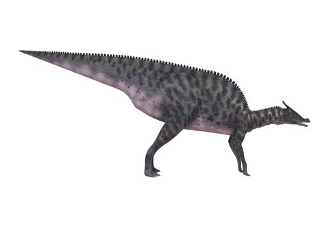 3d render depicting a dinosaur, which lived during the Cretaceous period, isolated on white.