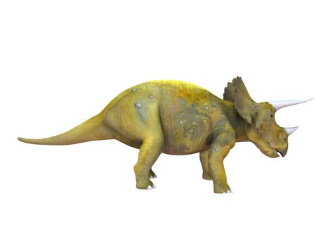 3d render depicting a dinosaur, which lived during the Cretaceous period, isolated on white.