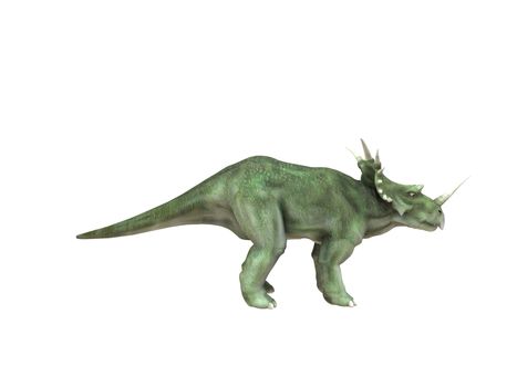 3d render depicting a dinosaur, which lived during the Cretaceous period, isolated on white.