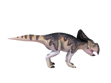 3d render depicting a dinosaur, which lived during the Cretaceous period, isolated on white.