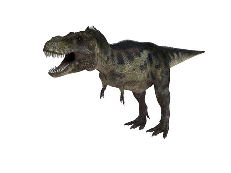 3d render depicting a dinosaur, which lived during the Cretaceous period, isolated on white.