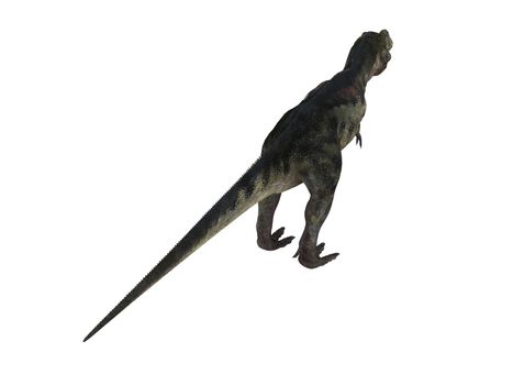 3d render depicting a dinosaur, which lived during the Cretaceous period, isolated on white.