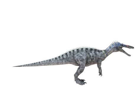 3d render depicting a dinosaur, which lived during the Cretaceous period, isolated on white.