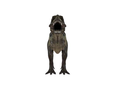 3d render depicting a dinosaur, which lived during the Cretaceous period, isolated on white.