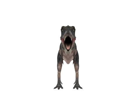 3d render depicting a dinosaur, which lived during the Cretaceous period, isolated on white.