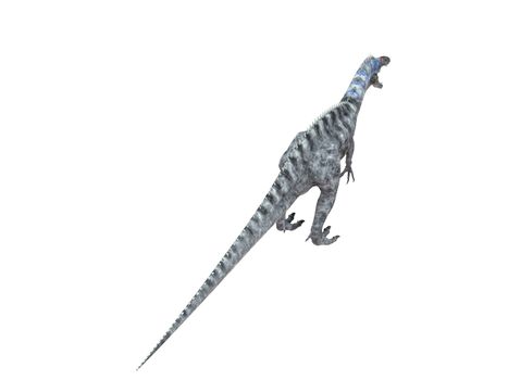 3d render depicting a dinosaur, which lived during the Cretaceous period, isolated on white.