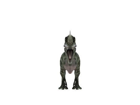 3d render depicting a dinosaur, which lived during the Cretaceous period, isolated on white.