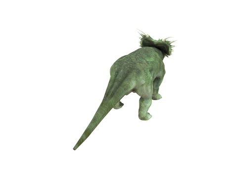 3d render depicting a dinosaur, which lived during the Cretaceous period, isolated on white.