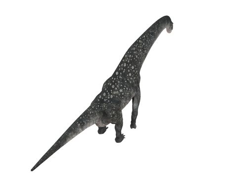 3d render depicting a dinosaur, which lived during the Cretaceous period, isolated on white.