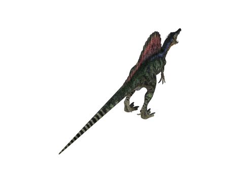 3d render depicting a dinosaur, which lived during the Cretaceous period, isolated on white.