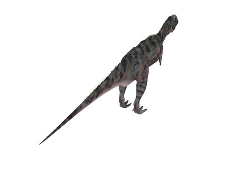 3d render depicting a dinosaur, which lived during the Cretaceous period, isolated on white.