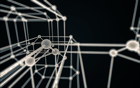 Science Molecule DNA Model Structure, business teamwork concept