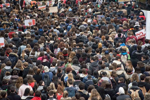 FRANCE, Paris: Thousands of high school students demonstrate during a protest march opposing the government's labour reforms on March 17, 2016 in Toulouse.