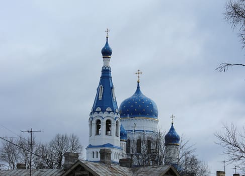 Cathedral of the Holy Virgin in the city of Gatchina, Leningrad region in the spring of 2016.