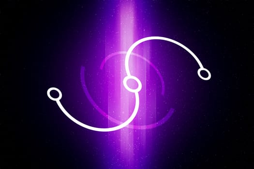 Abstract purple background with dots and circles