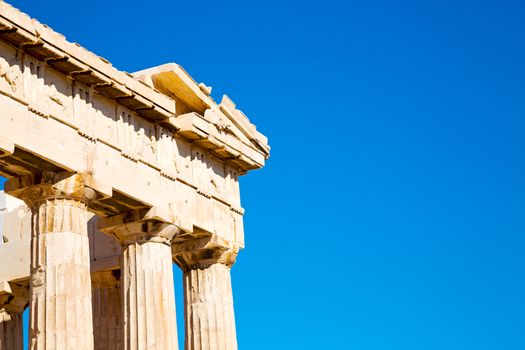 in greece the old architecture and historical place parthenon       athens