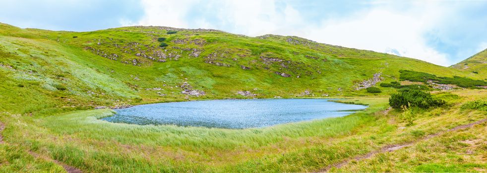 landscape of the Lake Nesamovyte in Carpathians