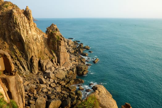  Landscape of sea from Dai Lanh cape, Phu Yen, Viet Nam, amzing scene with rock, stone, beautiful place for Vietnam travel
