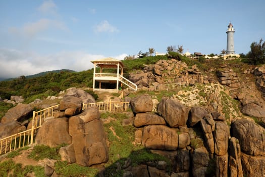 Landscape of sea from Dai Lanh cape, Phu Yen, Viet Nam, amzing scene with rock, stone, beautiful place for Vietnam travel