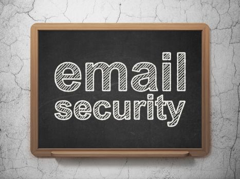 Protection concept: text Email Security on Black chalkboard on grunge wall background