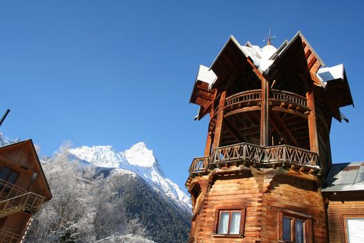 In the mountains of Dombai, Caucasus