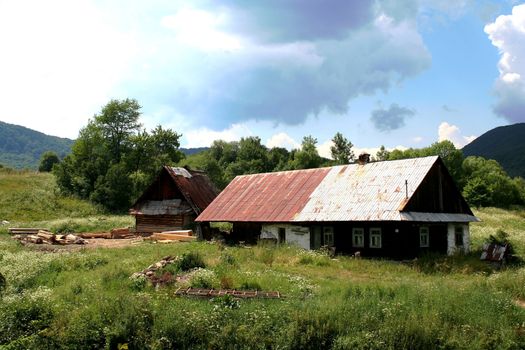 The original rural house in the village of Tsigelka in Slovakia

