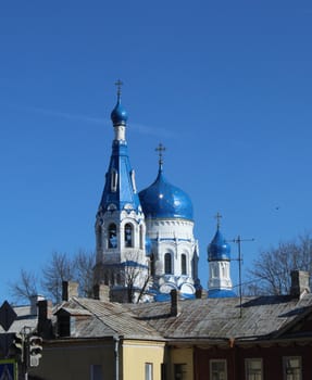 Cathedral of the Holy Virgin in the city of Gatchina, Leningrad region in the spring of 2016.