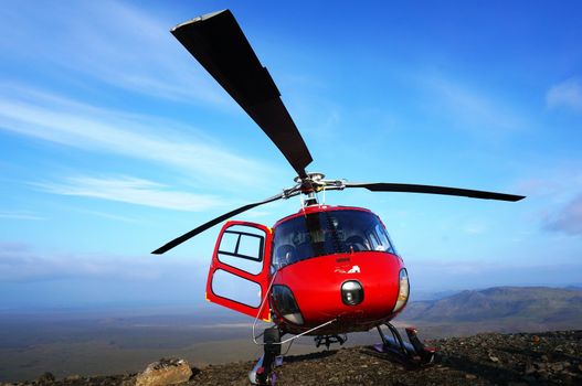 Helicopter trip in Iceland