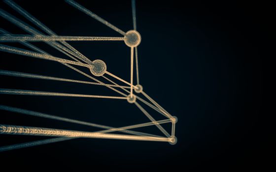 Science Molecule DNA Model Structure, business teamwork concept