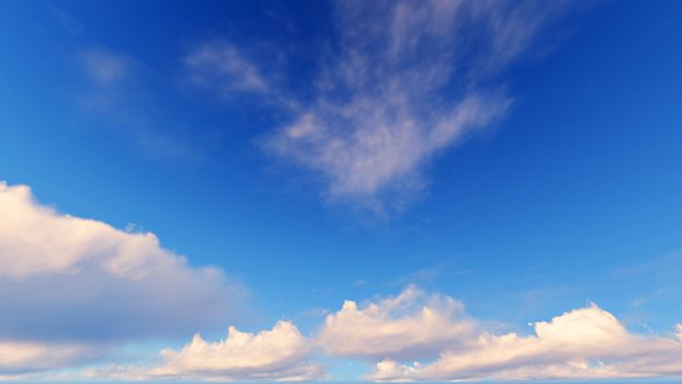 Cloudy blue sky abstract background, blue sky background with tiny clouds, 3d illustration