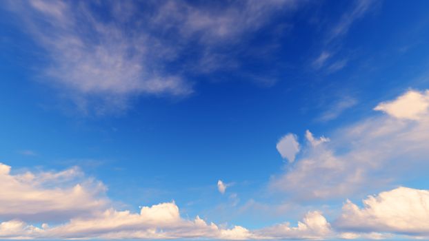 Cloudy blue sky abstract background, blue sky background with tiny clouds, 3d illustration