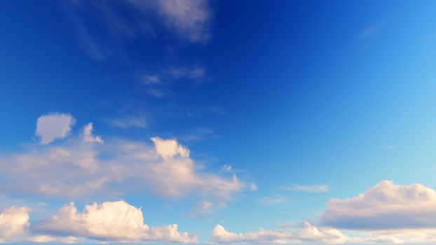 Cloudy blue sky abstract background, blue sky background with tiny clouds, 3d illustration