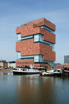 Museum aan de Stroom (MAS) along the river Scheldt in Antwerp, Belgium