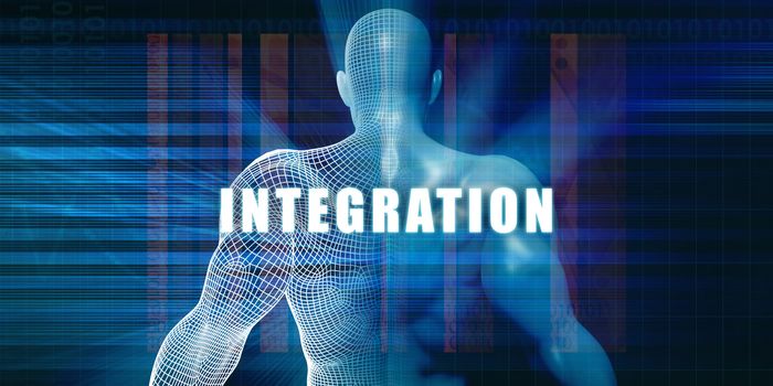 Integration as a Futuristic Concept Abstract Background