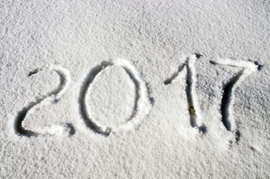 2017 on the snow for the new year and christmas