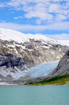 View at Nigardsbreen Glacier in Jostedalsbreen National Park, Norway