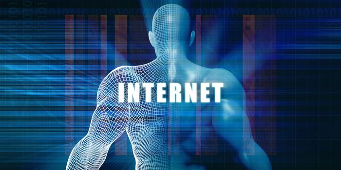 Internet as a Futuristic Concept Abstract Background