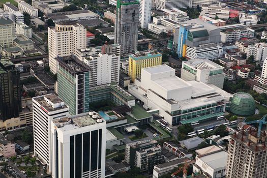 BANGKOK, THAILAND - DECEMBER 23: Aerial view of Bangkok on December 23, 2013 in Bangkok.