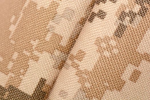 Close up of military uniform fabric.